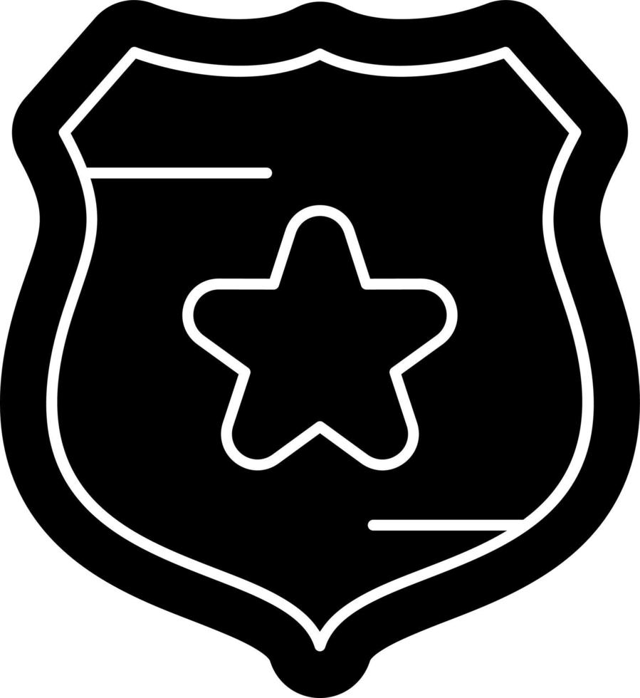 Polizei Schild Vektor Icon Design