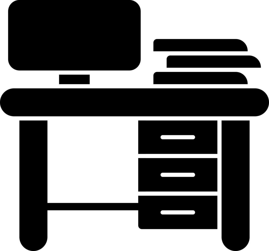 Arbeitstisch-Vektor-Icon-Design vektor