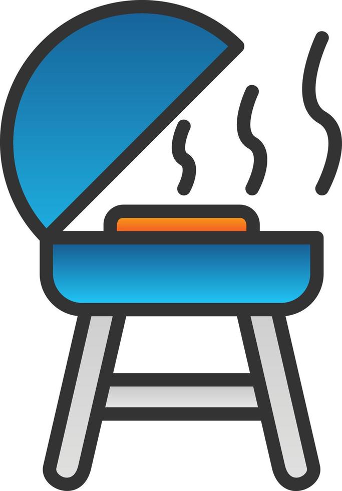 Grill-Vektor-Icon-Design vektor