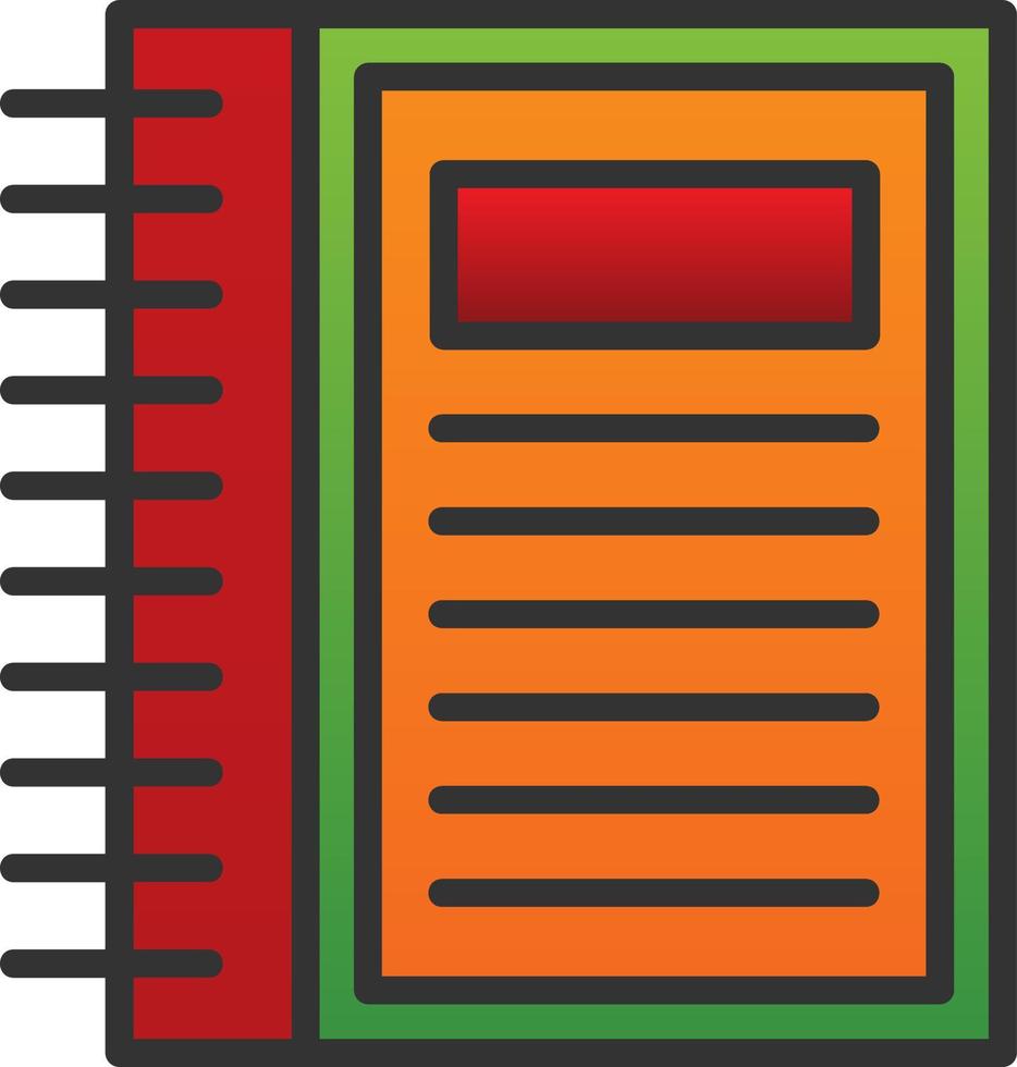 anteckningsbok vektor ikon design