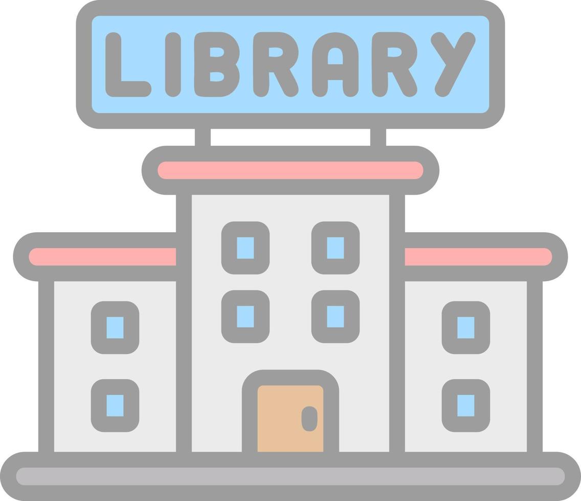 Bibliothek-Vektor-Icon-Design vektor