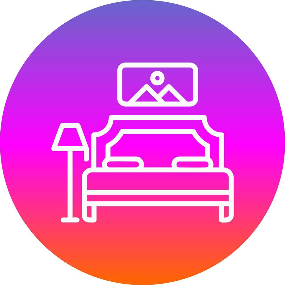 Schlafzimmer-Vektor-Icon-Design vektor