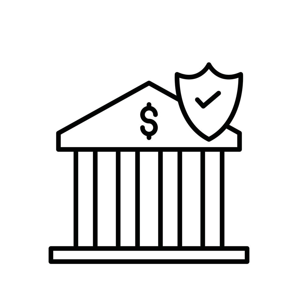 Banksicherheit. Vektorlinie Symbol Unternehmenswachstum und Investitionssymbol eps 10 Datei vektor