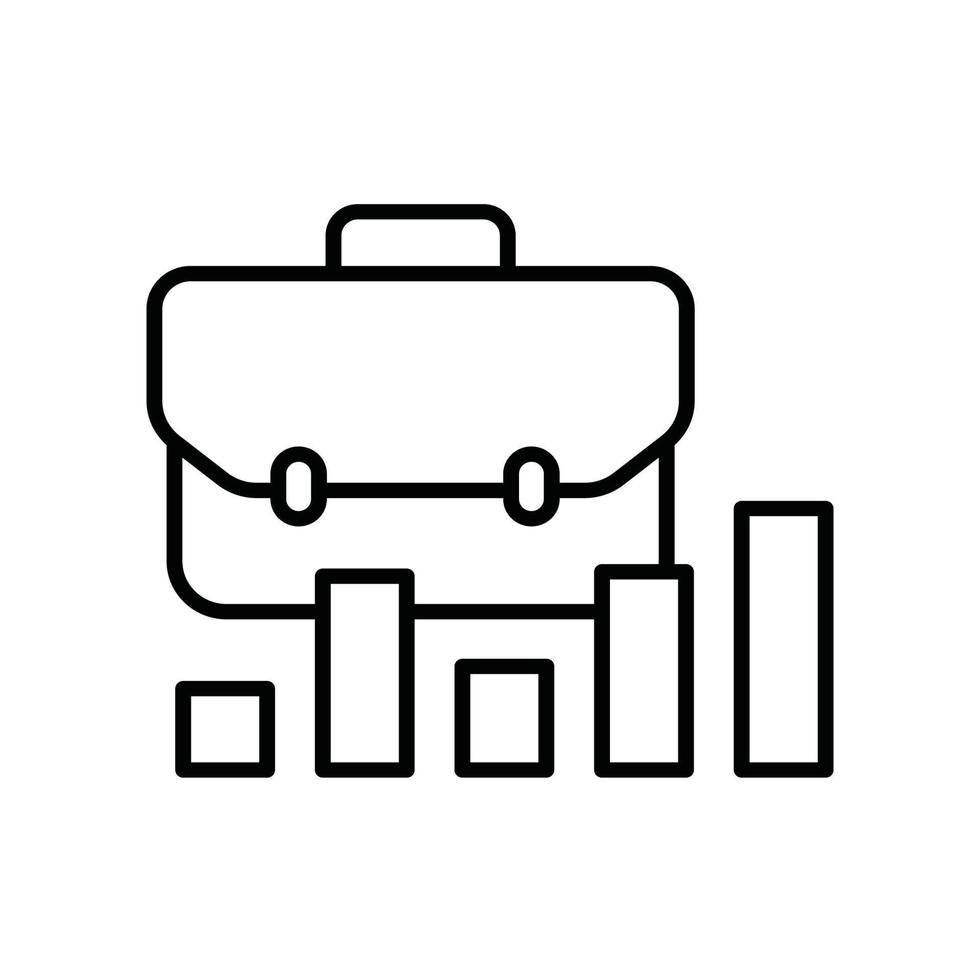 Unternehmenswachstum .Vektor-Liniensymbol Unternehmenswachstum und Investitionssymbol eps 10-Datei vektor