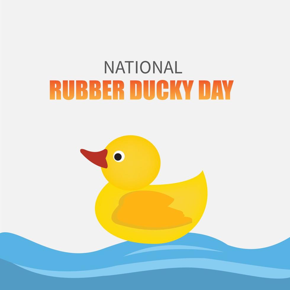 vektor illustration av nationell sudd ducky dag. enkel och elegant design