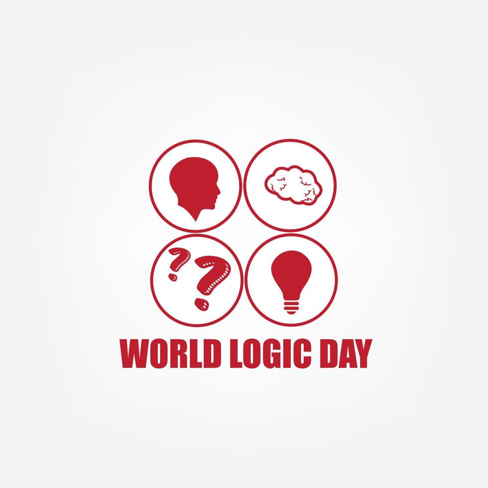 vektor illustration av värld logik dag. enkel och elegant design