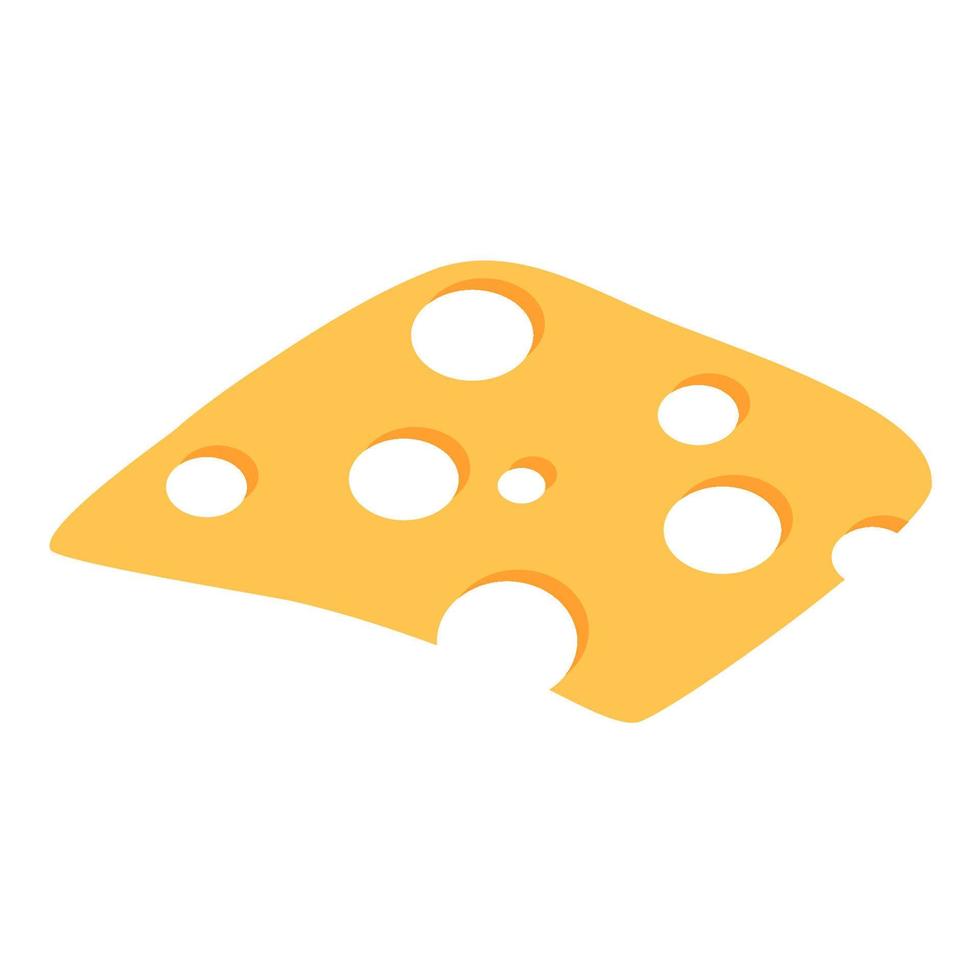 Stück Käse Käse-Symbol vektor