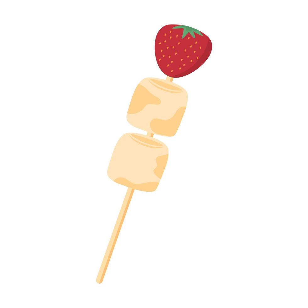 Marshmallows und frische Erdbeere vektor