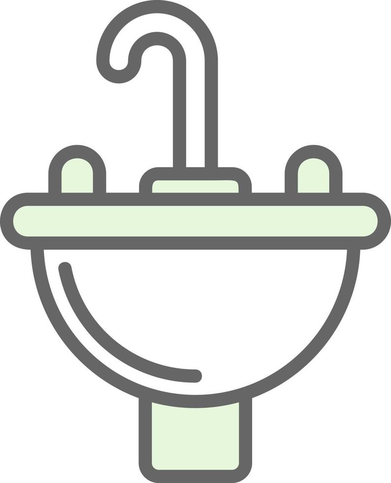 Waschbecken-Vektor-Icon-Design vektor