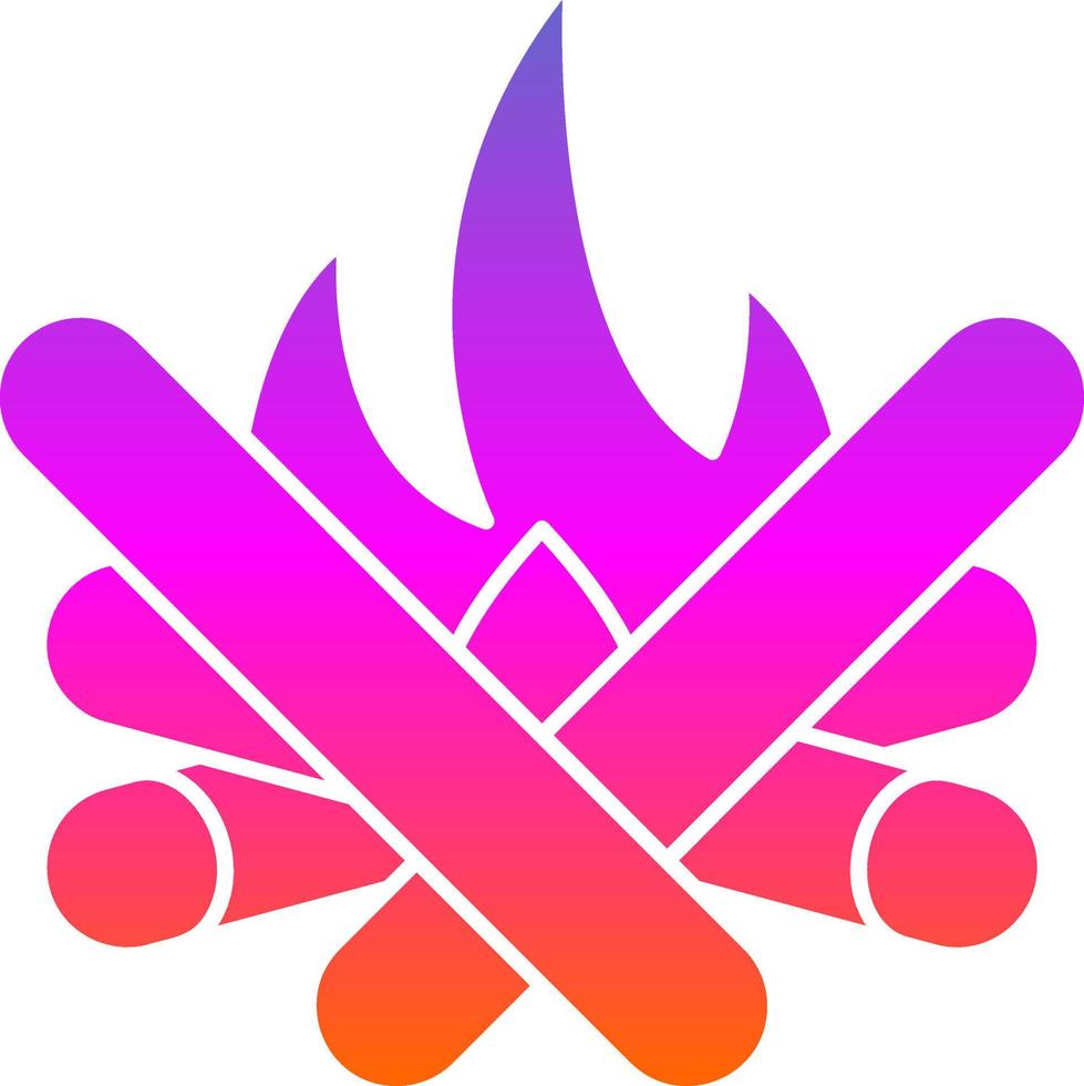 Lagerfeuer-Vektor-Icon-Design vektor