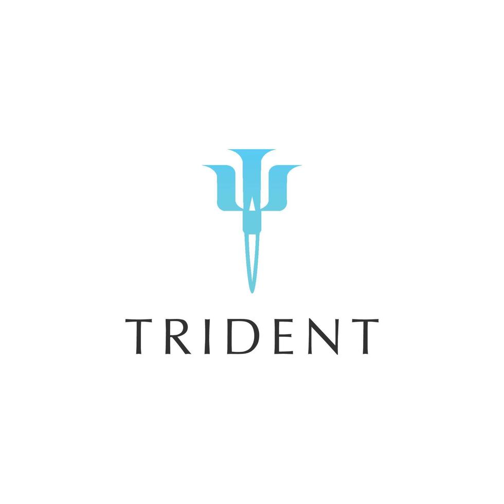 Trident logotyp ikon formgivningsmall vektor
