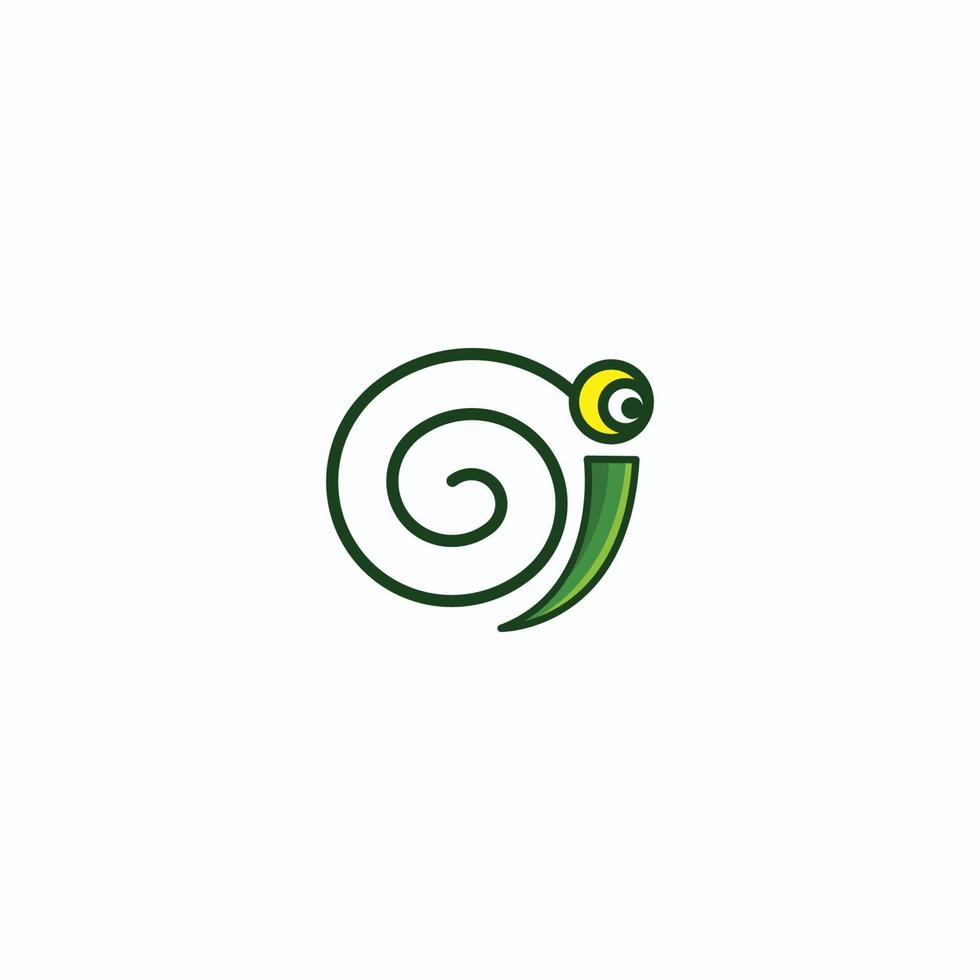 Logo-Chamäleon abstrakte Logo-Icon-Design-Vorlage flacher Vektor