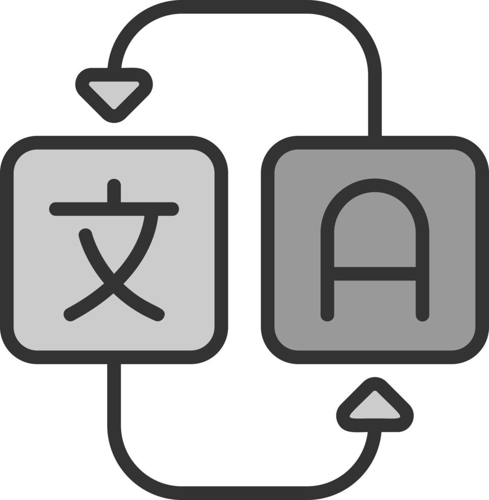 Übersetzungsvektor-Icon-Design vektor
