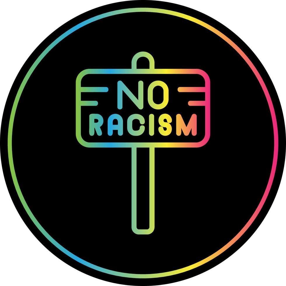 Nej rasism vektor ikon design