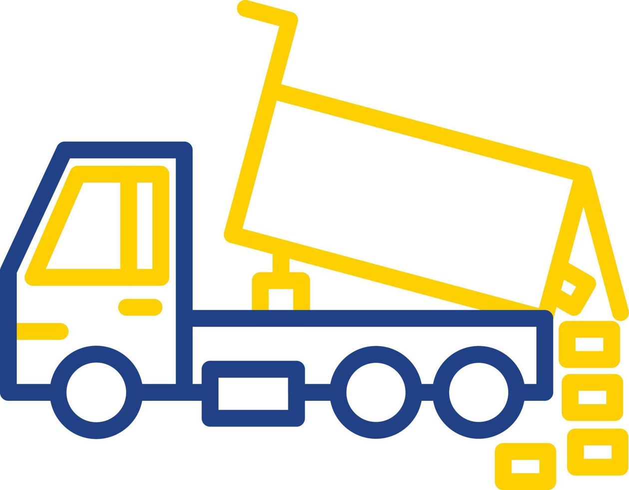 Kipper-LKW-Vektor-Icon-Design vektor