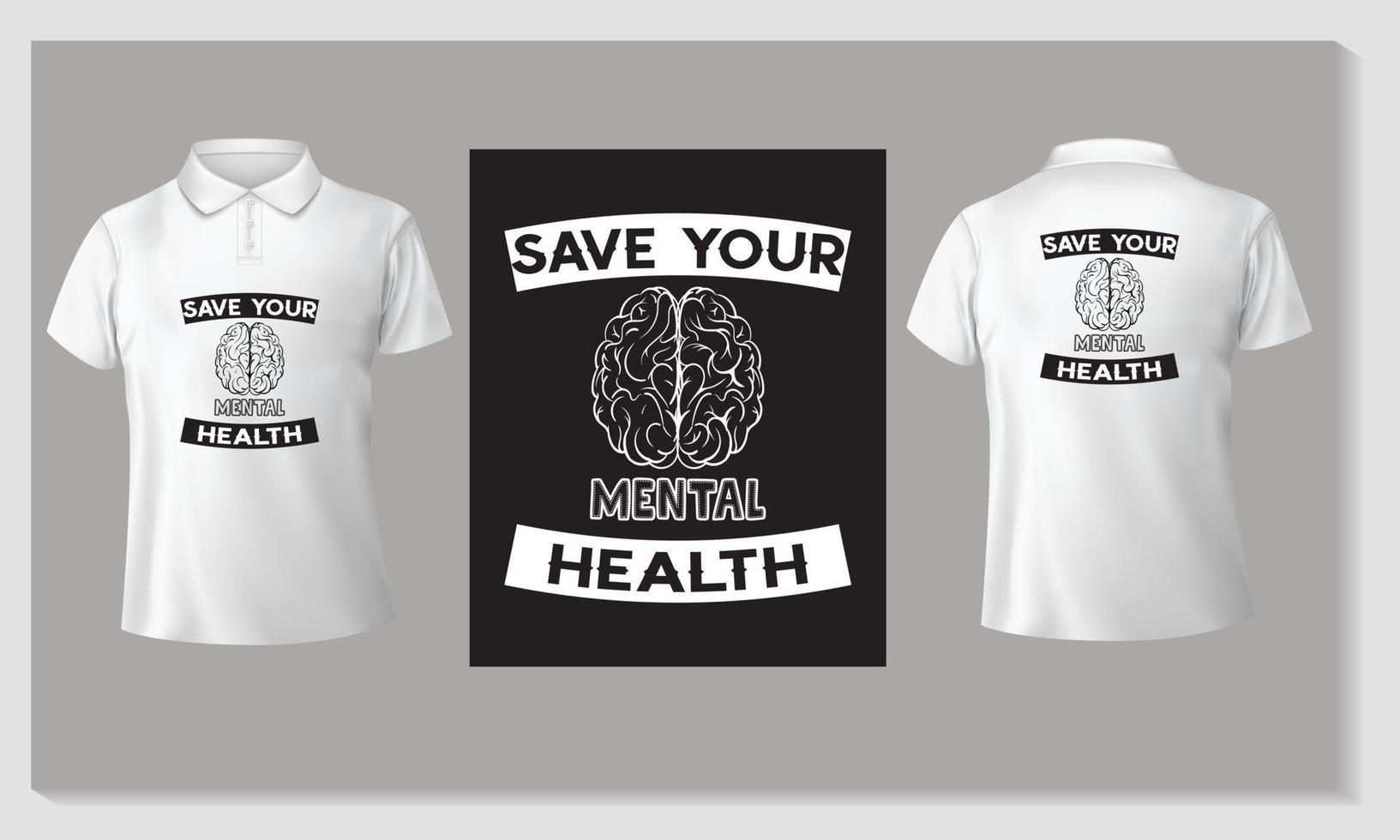 text typografie t-shirt save-your-health vektor