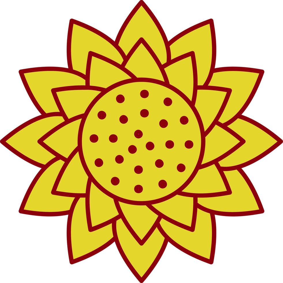 Sonnenblumen-Vektor-Icon-Design vektor