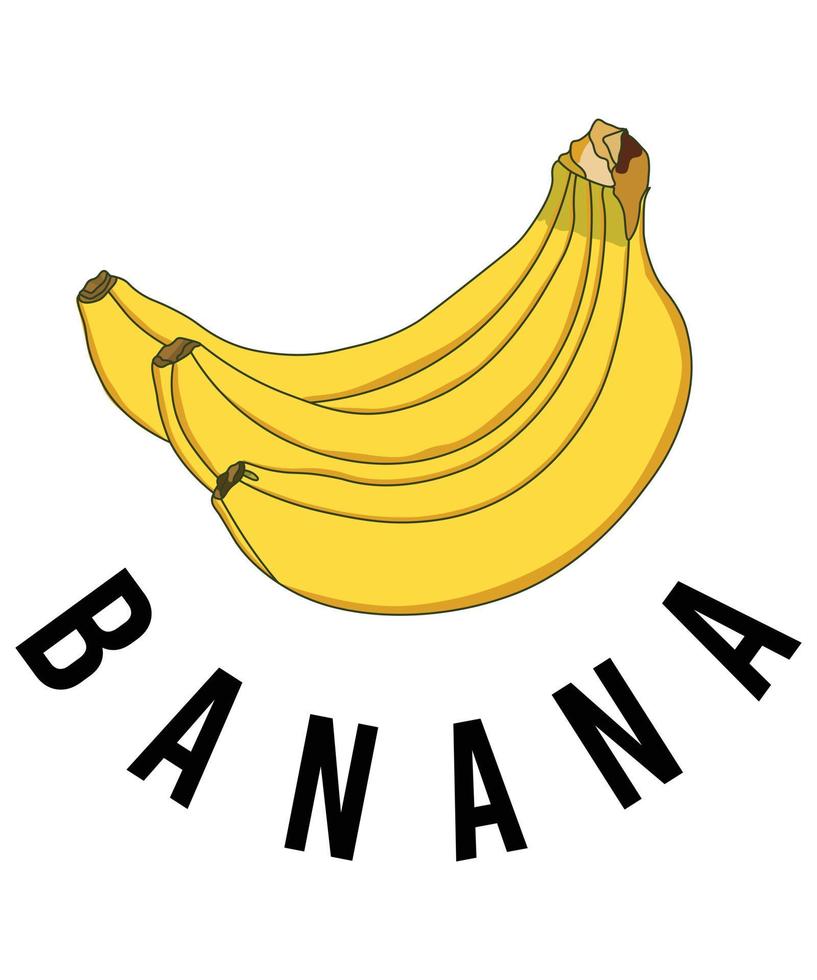 Bananen-T-Shirt-Design vektor