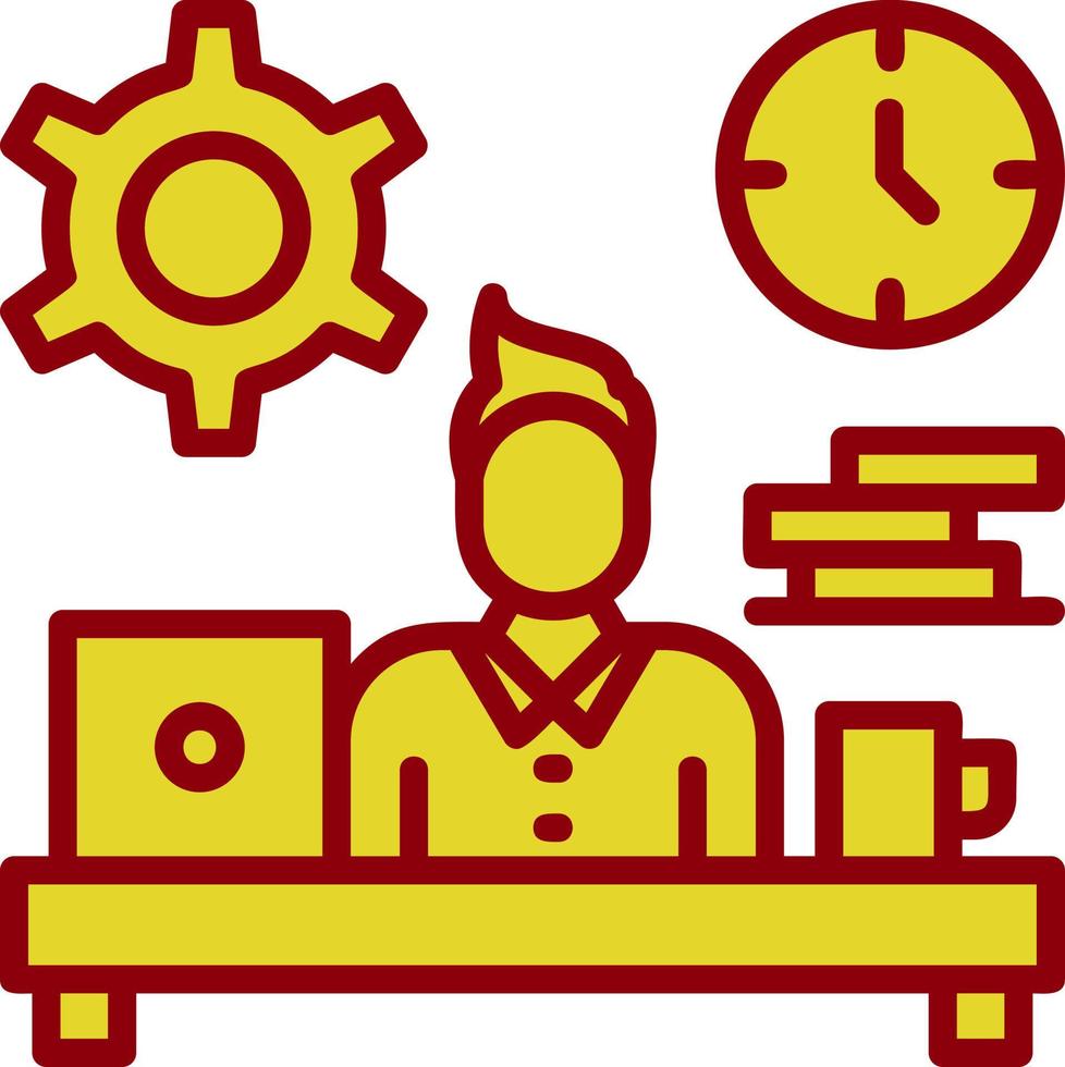 Workaholic-Vektor-Icon-Design vektor