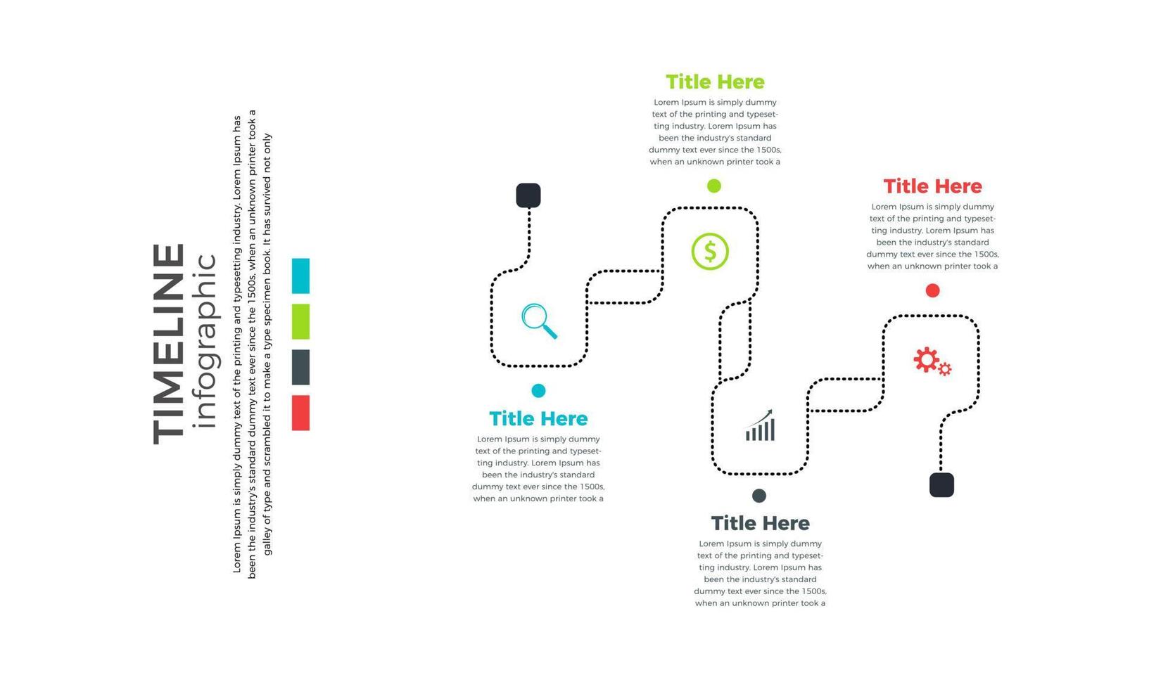 Business-Infografik-Vorlage. Designoptionen oder Schritte mit 4 Zahlen, kreative Infografik-Designvorlage vektor