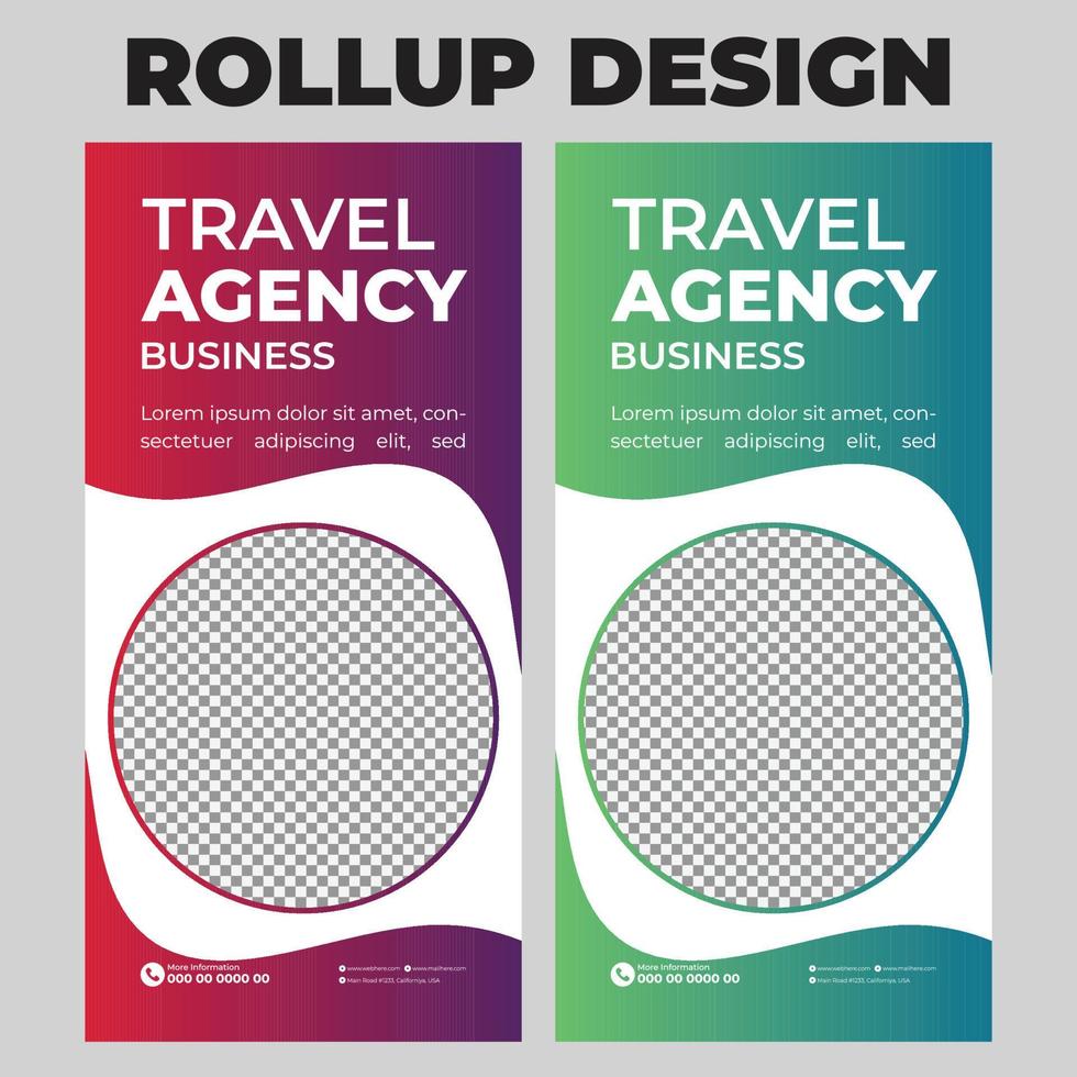 Rollup-Banner für Reisebüros vektor
