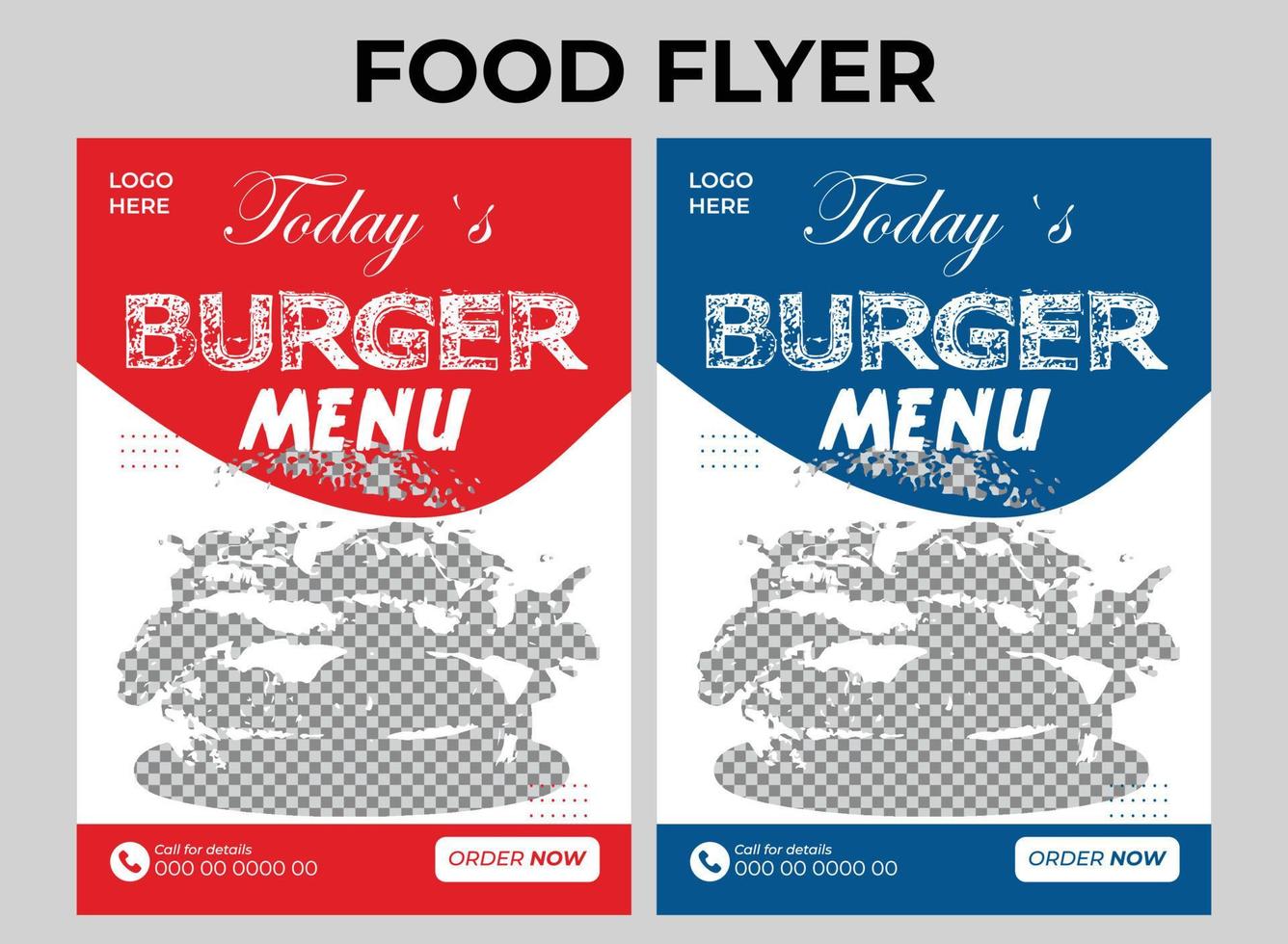 Speisekarte Restaurants Flyer Ad-Design vektor