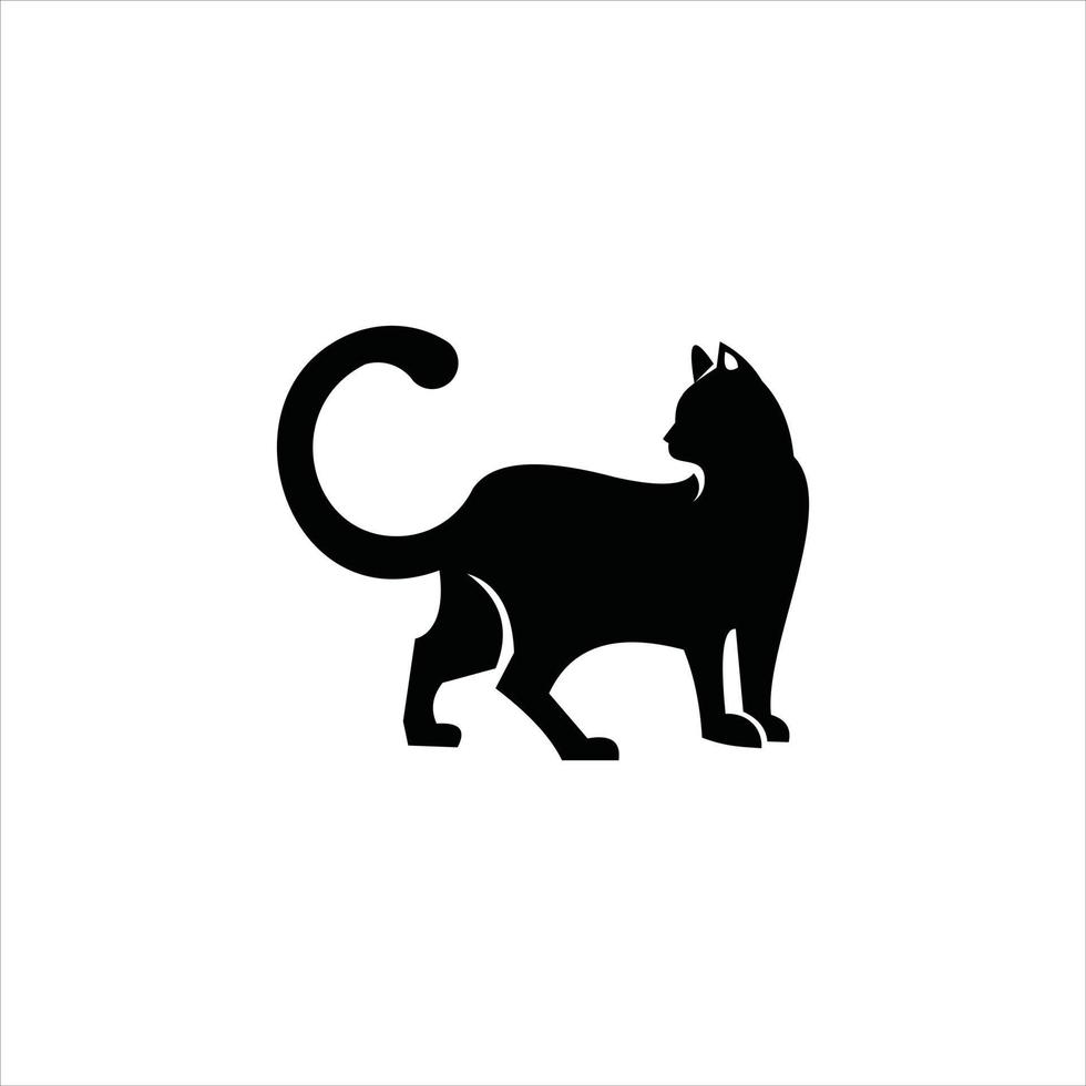 Katze Vektor Silhouette Tier schwarze Abbildung