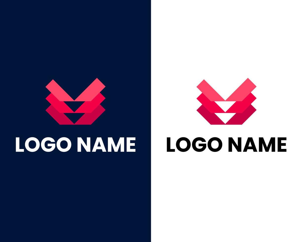 alfabet brev v logotyp ikon design vektor