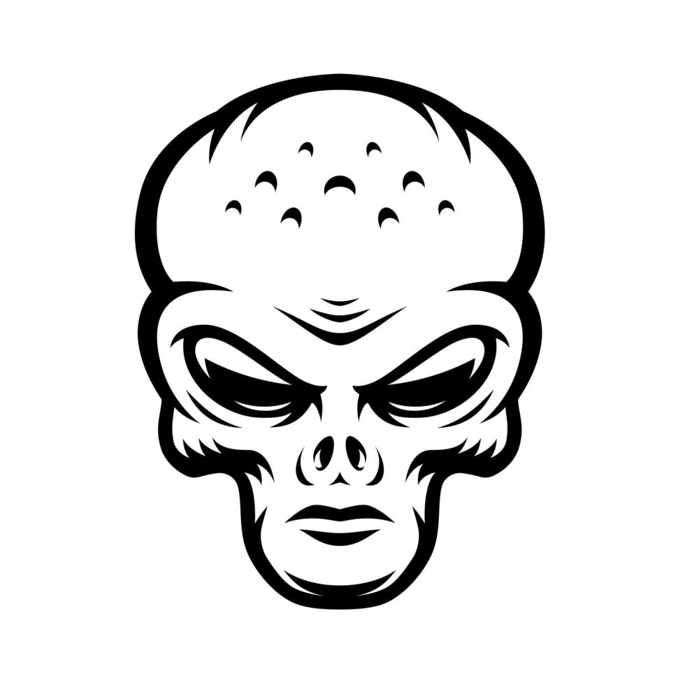 ein Alien-Kopf-Logo vektor