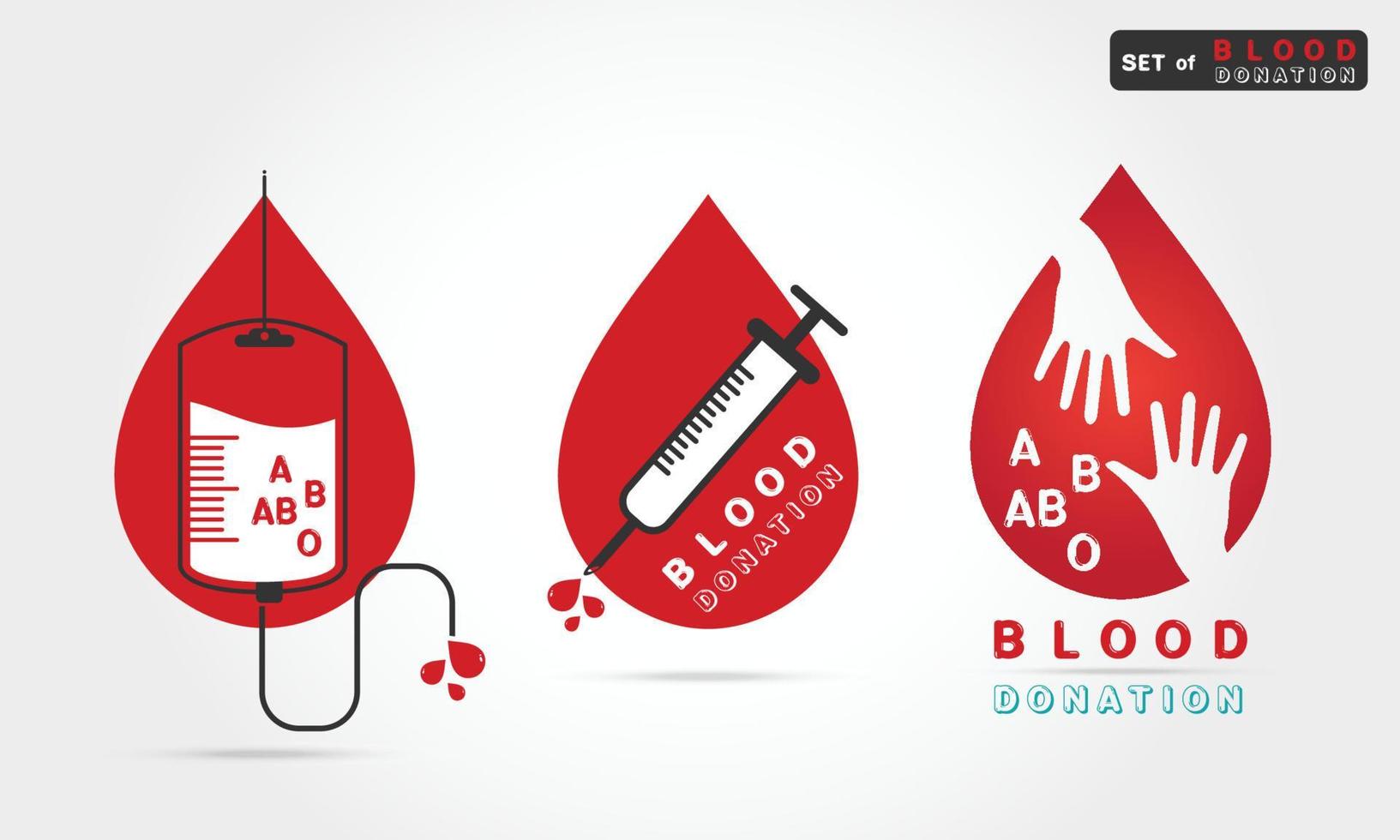 logotyp blod donation vektor