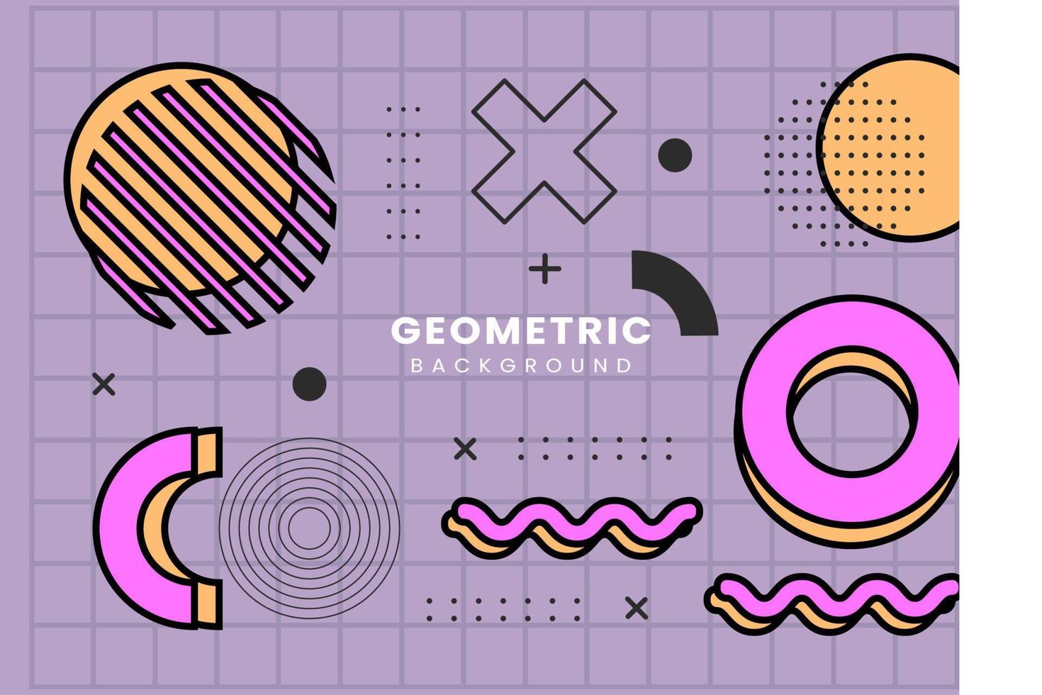 memphis minimalistischer geometrischer hintergrund vektor