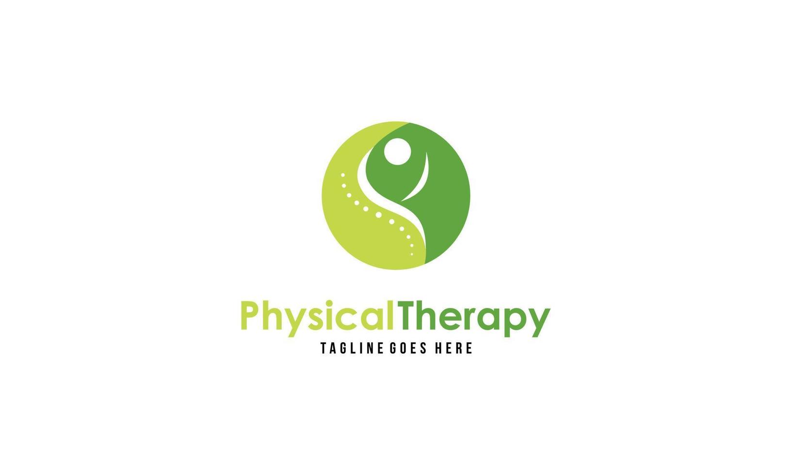 Logo-Design für Physiotherapie, medizinisches Wohlbefinden vektor