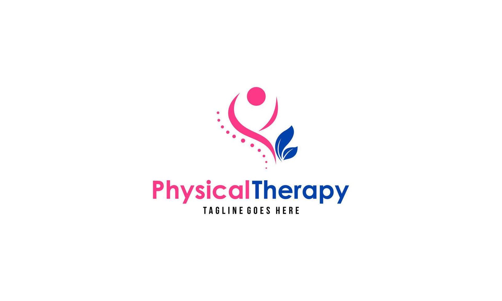 Logo-Design für Physiotherapie, medizinisches Wohlbefinden vektor