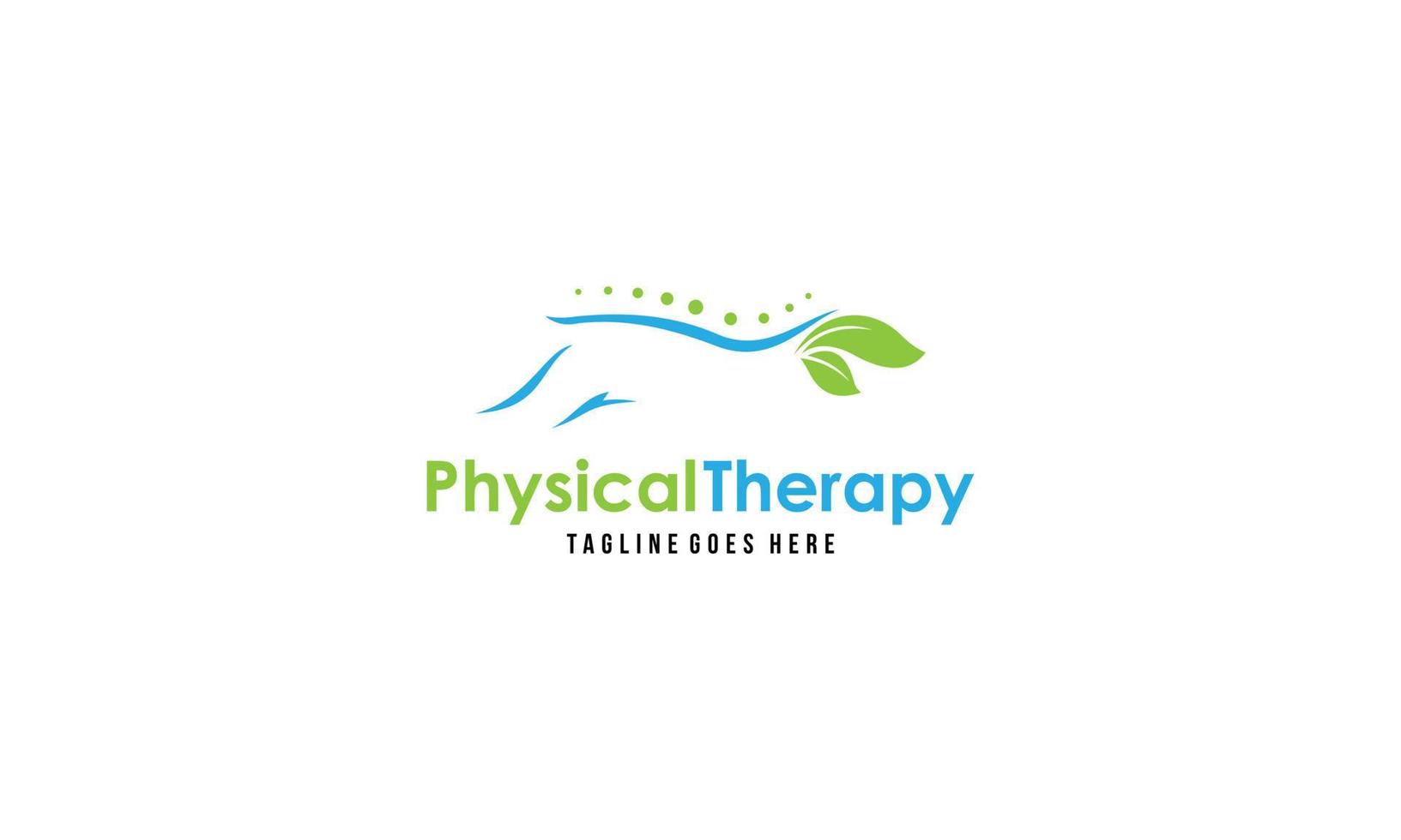 fysisk terapi logotyp design, medicinsk hälsa wellness vektor