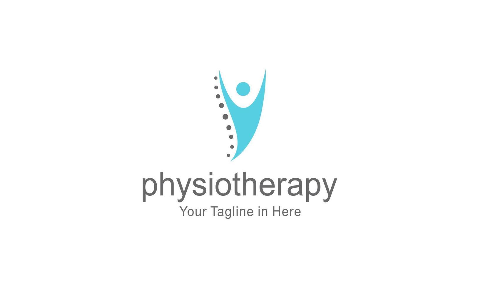 Logo-Design für Physiotherapie, medizinisches Wohlbefinden vektor