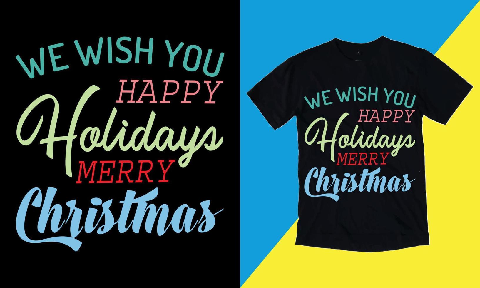 Weihnachts-T-Shirt-Design. Frohe Weihnachten Vektortext. kreatives weihnachts-t-shirt-design. Weihnachten. vektor