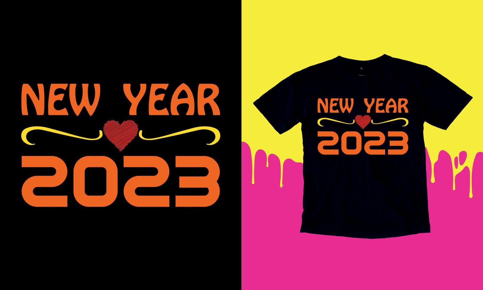Lycklig ny Välkommen 2023, typografi, vektor design mall. unik öga fångst t-shirt design.