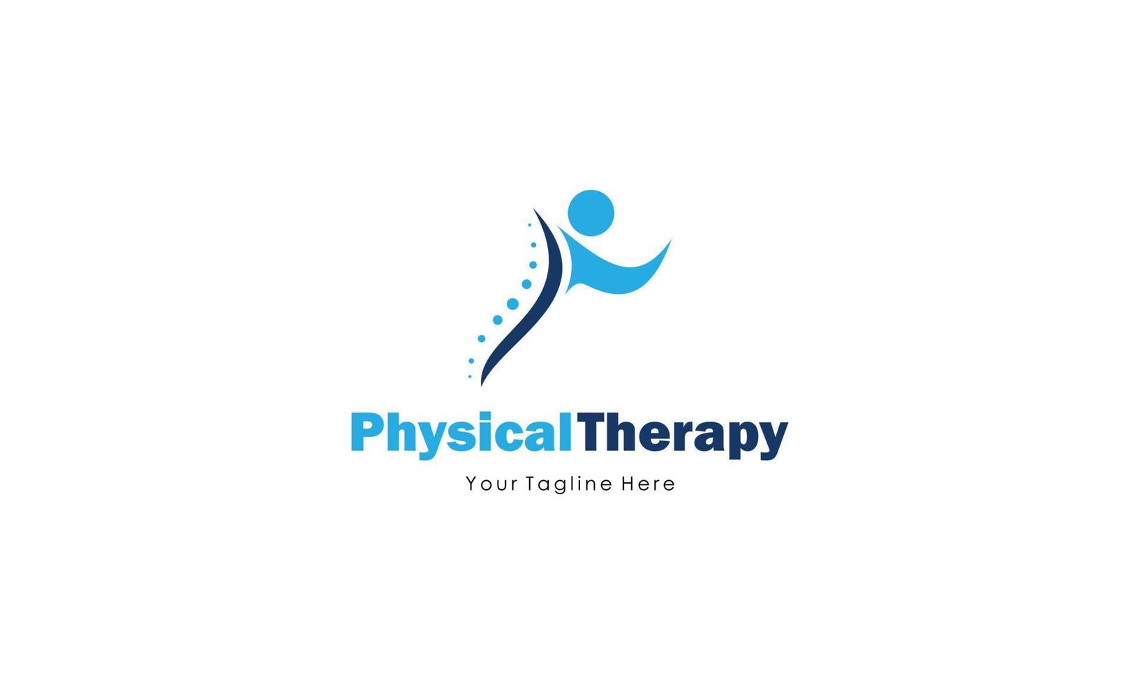 Logo-Design für Physiotherapie, medizinisches Wohlbefinden vektor