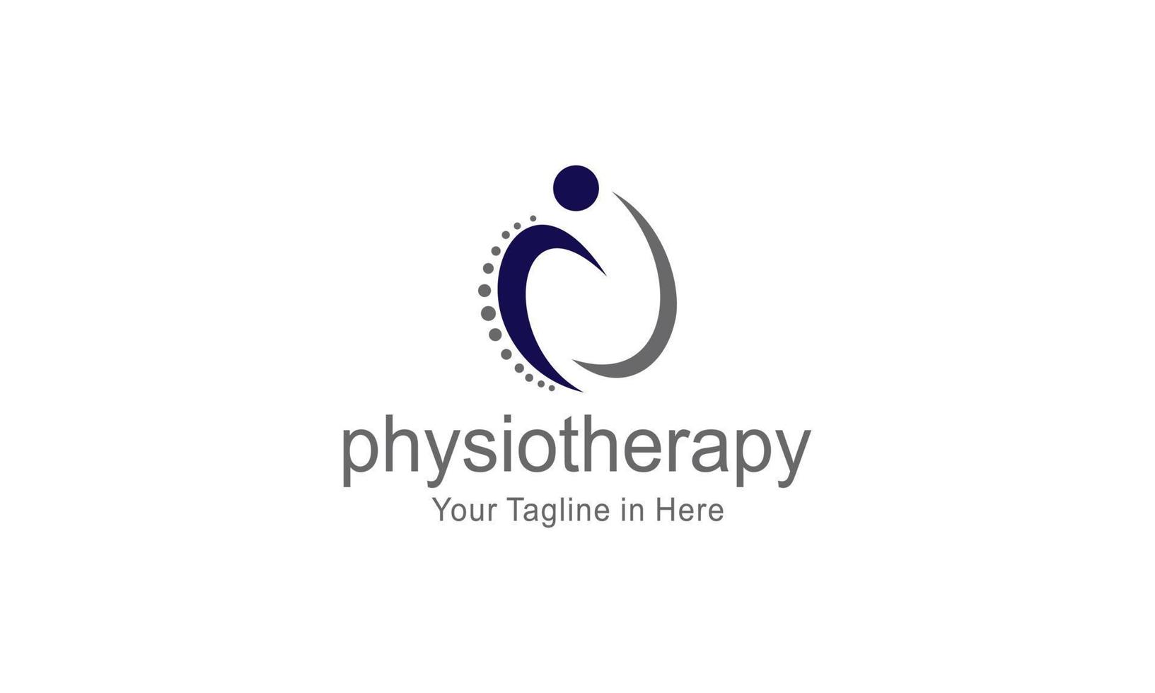 Logo-Design für Physiotherapie, medizinisches Wohlbefinden vektor