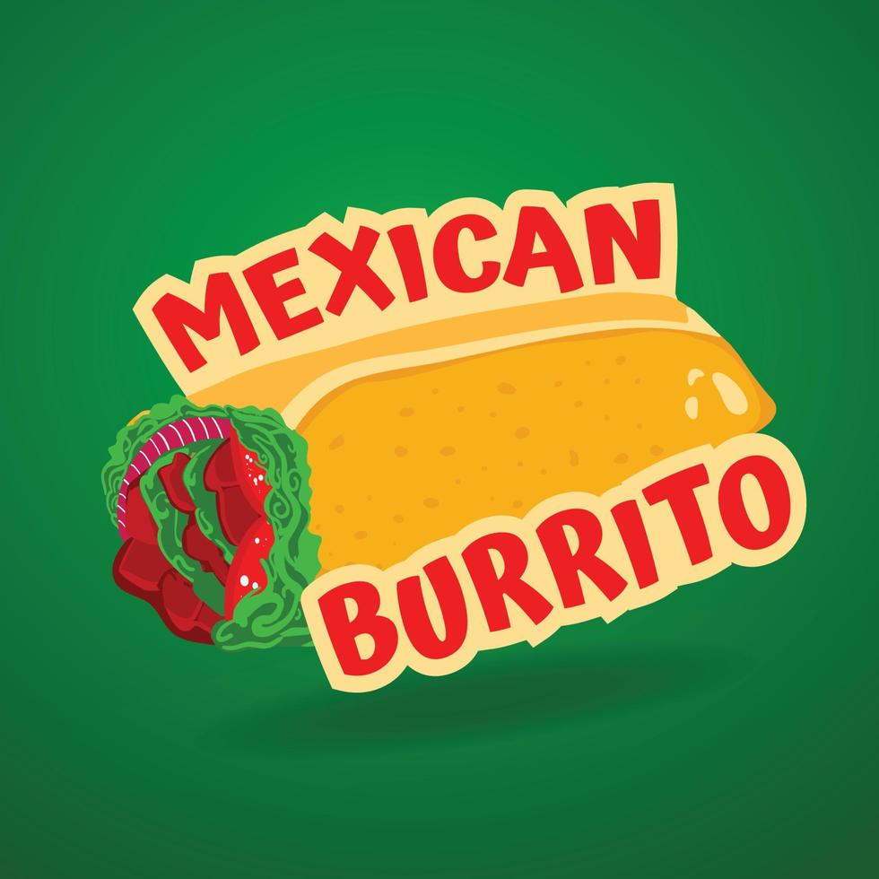 lateinamerikanisches Essen mexikanisches Essen Burrito vektor