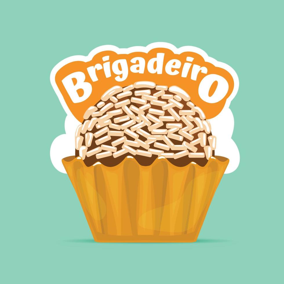 latinamerikansk mat brasiliansk mat choklad brigadeiro vektor design