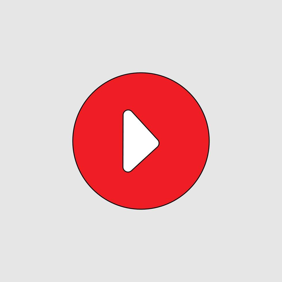 YouTube-Symbol abspielen, YouTube-Logo abspielen vektor