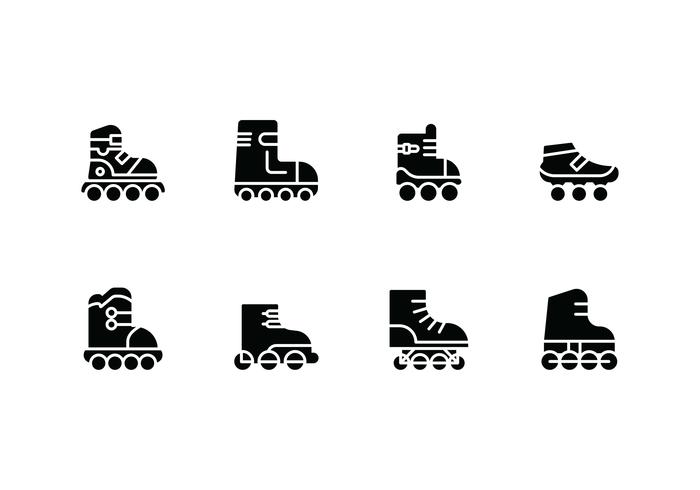 Rollerblade gesetzt Vektor-Icons vektor