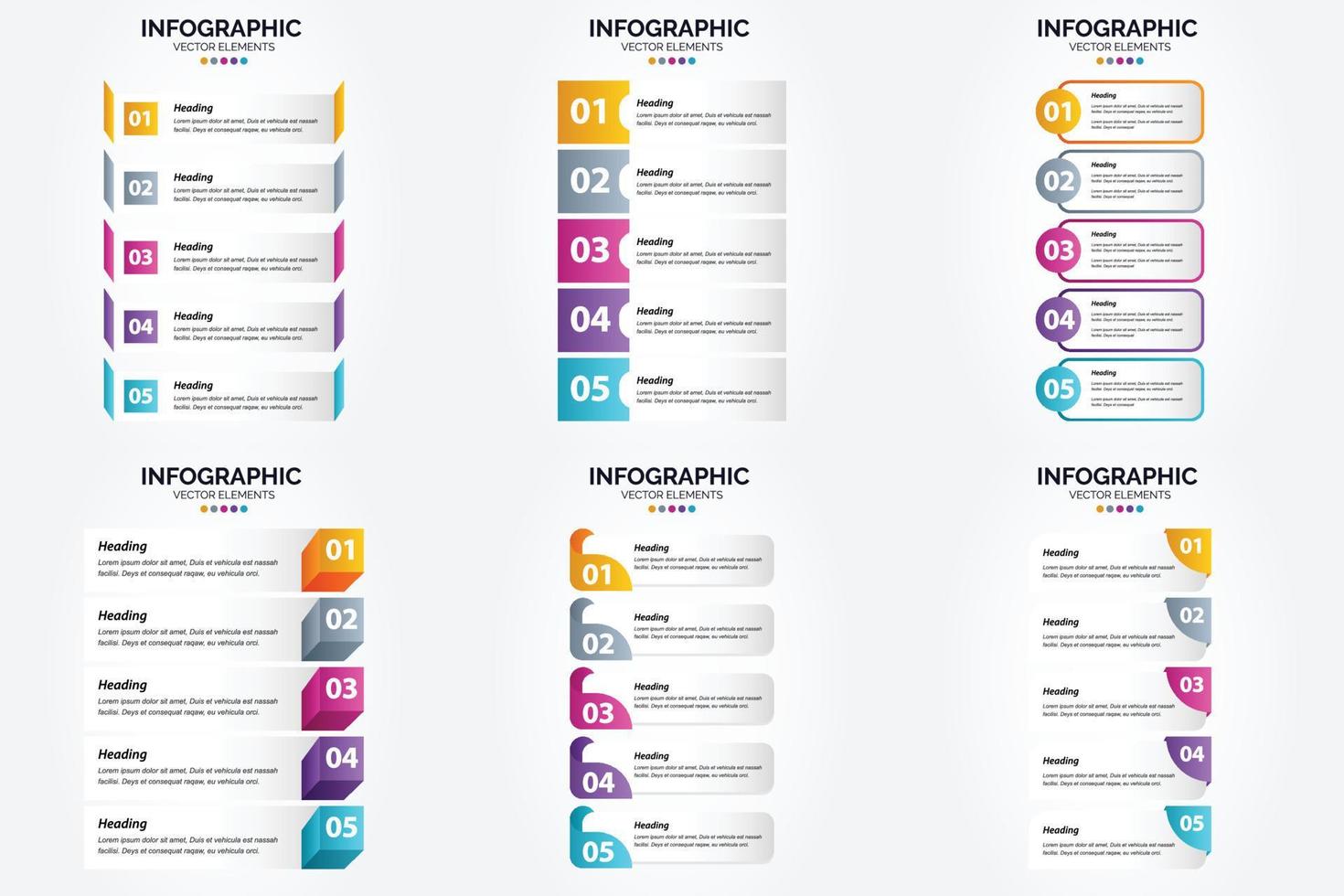 flaches Designset der Vektorillustrations-Infografiken für Werbebroschürenflieger und -zeitschrift vektor