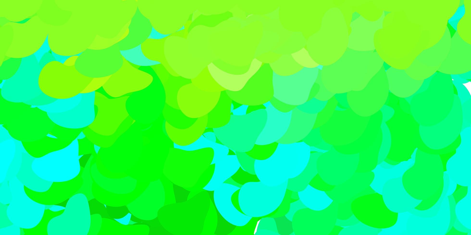 ljusblå, grön mall med abstrakta former. vektor