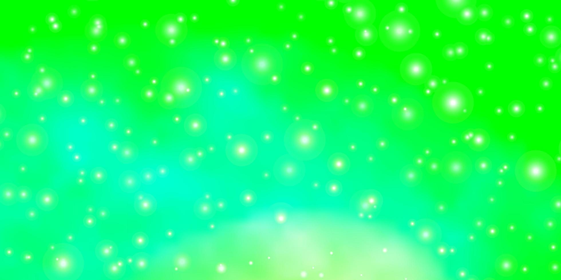 ljusgrön bakgrund med små och stora stjärnor. vektor