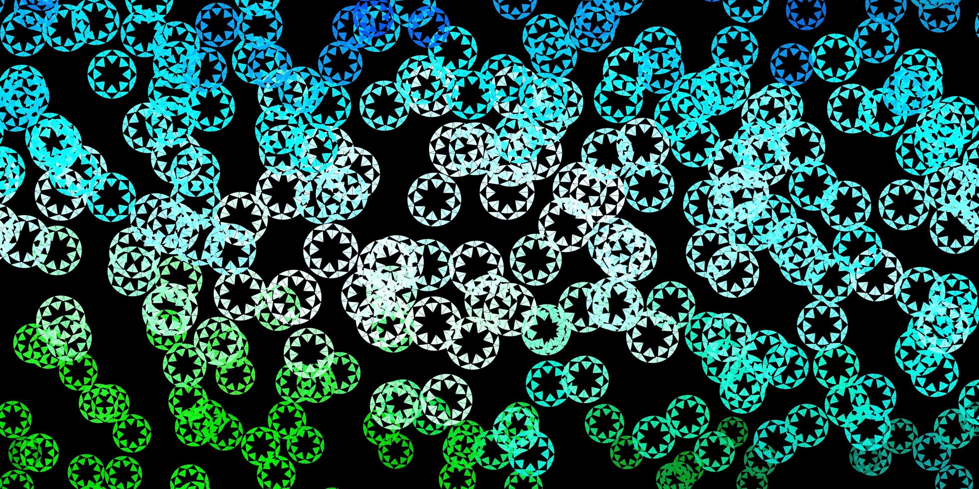 dunkelblaues, grünes Layout mit Kreisformen. vektor