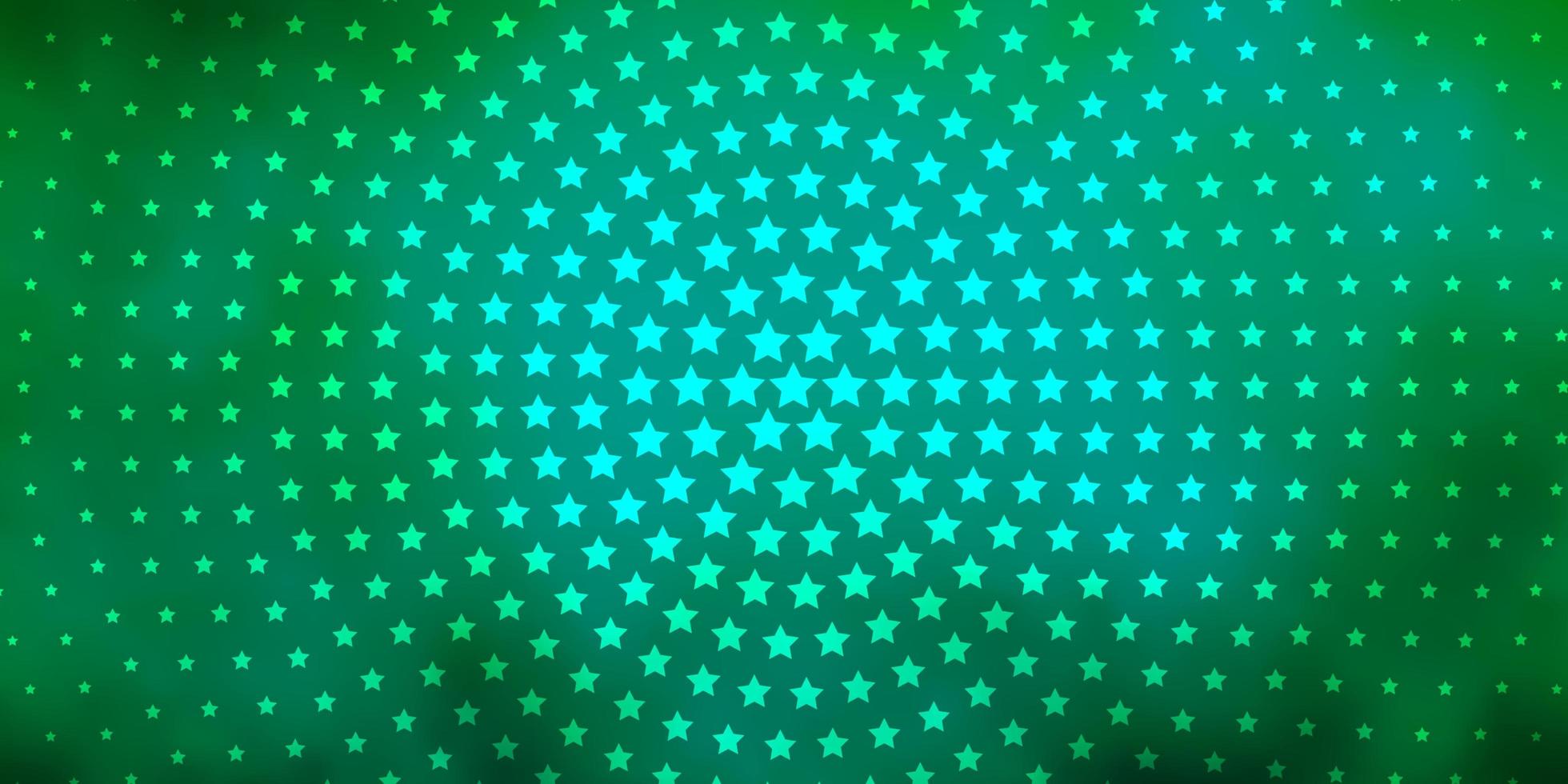 ljusgrön bakgrund med små och stora stjärnor. vektor