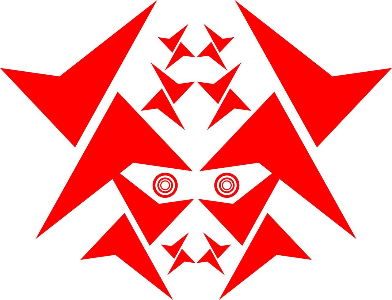 de illustrationer och ClipArt. logotyp design. röd samuraj vektor