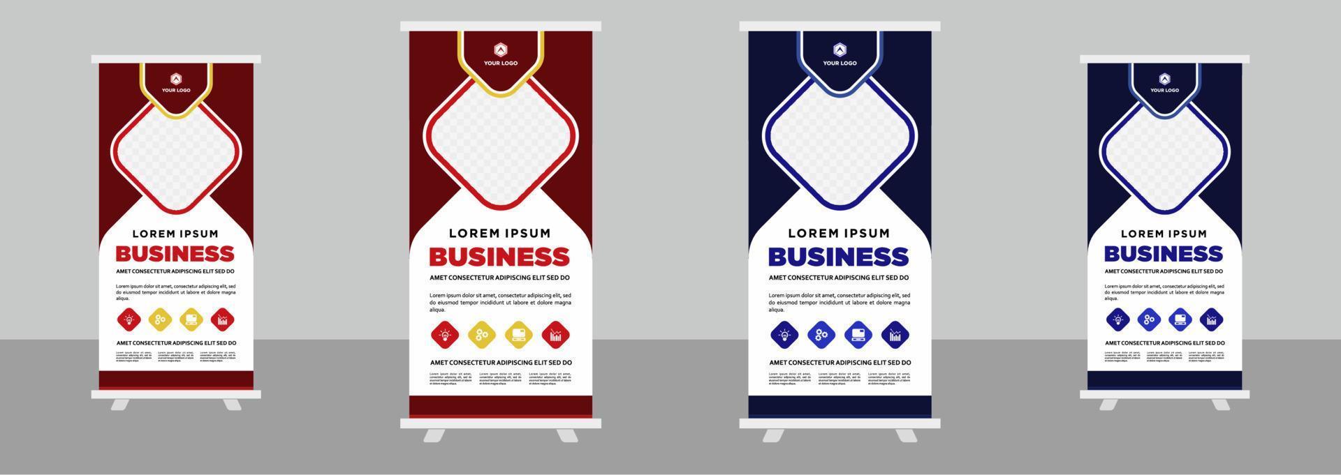 Corporate Business Roll-Up-Stand Banner-Design-Vorlage vektor